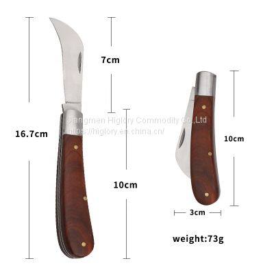 Grafter Foldable Garden Grafting Rosewood Handle Grafting Knife Cutter Knife Pruning