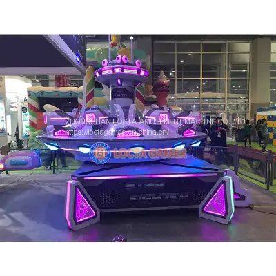 Guangdong Zhongshan Tai Le Play Children Indoor and Outdoor Mechanical FRP 8-seat Space Flying Saucer Rotary Drift Play Equipment photo-3