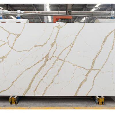 Code：8837，Calacatta artificial stone quartz slab kitchen countertops
