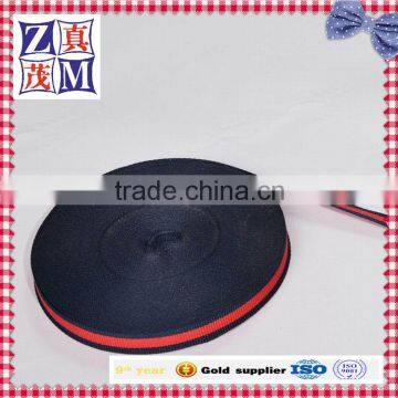 durable striped inelastic webbing polyester tape