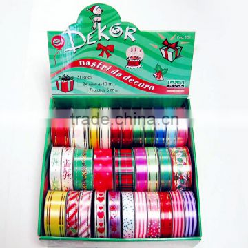 15mm wide ribbon with 100 yards long gift ribbon for Christmas Decoration