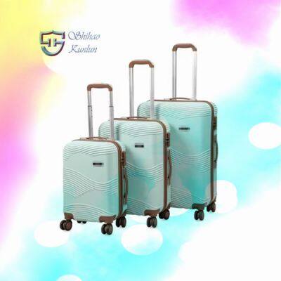 Wholesale Customized ABS PC Hard Shell 20/24/28 Inch Printed Luggage Luxury Design Travel Bags Suitcase Set 3PCS