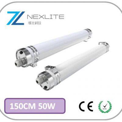 50w 150CM Luminaria LED estanca Waterproof LED luminaire Industrial Workshop Linear DALI Dim Garage LED Tri-proof Light Led Tubular Purification 3 Cct