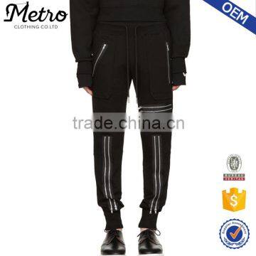 OEM Wholesale Mens Black Zip Detail Lounge Pants