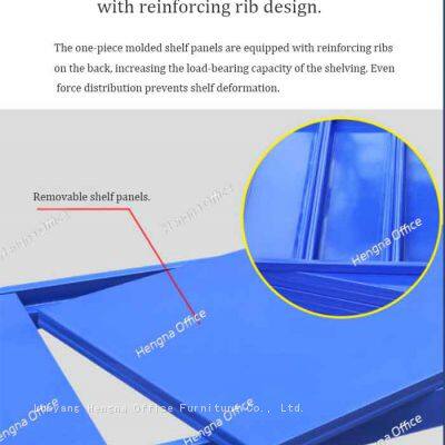 HN-SH594 Premium Powder Coated Metal Racking for Showroom, Modern Boltless Design, Smooth Surface, Multi-color Option, Professional Supplier Custom photo-3