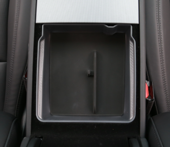 Transparent Armrest Organizer with Silicone Mat for 2024-2025 Tesla Model 3 Highland & Y Juniper - Part No. CW25024920