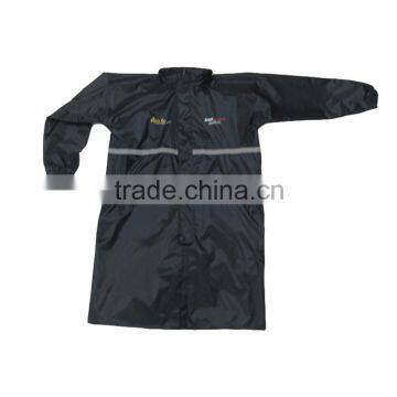 Adults polyester waterproof long hooded raincoat pvc raincoat