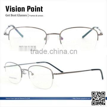 Classic half-rim men metal no brand eyewear optical frames