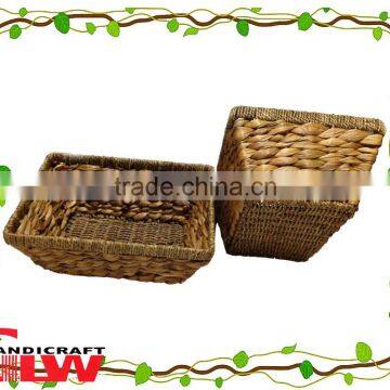 1 pc spring water hyacinth and seagrass basket in creamy color,fruit basket,handicraft