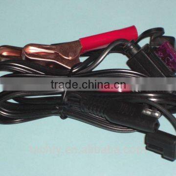 UL SPT -2 18 AWG Cable With SAE Plug to 15 A Battery Clip Cable Assembly photo-6