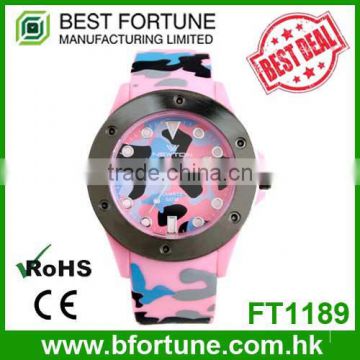 FT1189_PK Hot sale pc21 movement silicone strap waterproof military watch