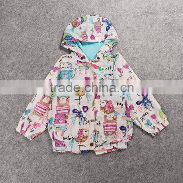 Barnd Foreign Trade Children's Clothes Wholesale 1812 Spring Autumn New Style Girl Printing Rabbit Room Of The Wind Clothing