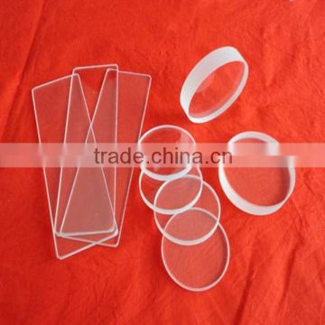 Fire -polished quartz glass plate