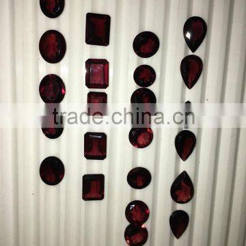 Red Garnet Brilliant Cut Gemstones