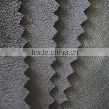 soft hand-feeling elastic PU ,PU suede leather ,suede PU leather for manufacturing garments