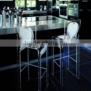 Transparent Printing Kitchen Bar Stool Chair