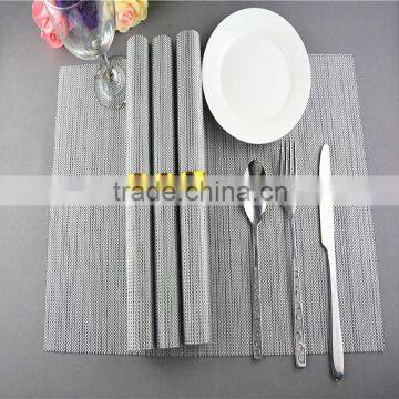 Table decoration PVC mat solid color disposable silver dining mat 45*30cm