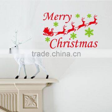 ALFOREVER Christmas Decal With Santa's Sleigh Vinyl Wall Decal photo-3