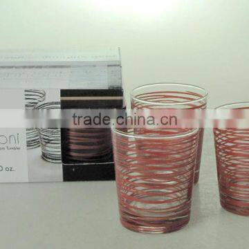 New design wholesale handmade colored 10oz glass tumbler