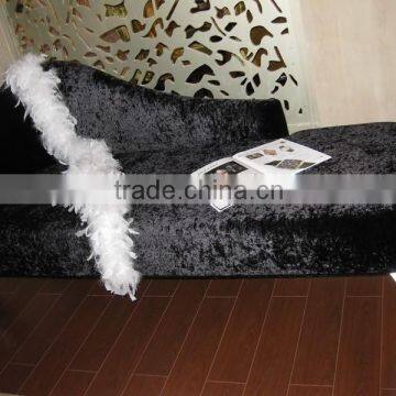 Chaise lounge in black velvet XY2439