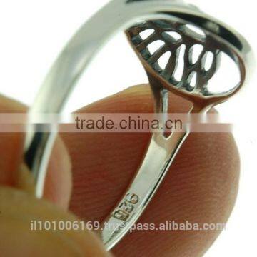 Tree of Life Plain Sterling Silver Ring, Rp802 photo-5