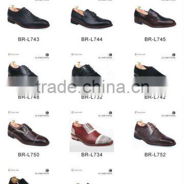 High grade customized brand name mens leather dress shoes