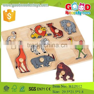 wholesale wooden animal plywood puzzle with ce certification for children