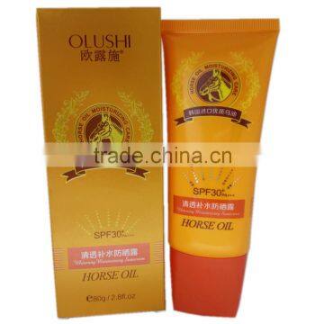 korea horse oil private label sunscreen lotion