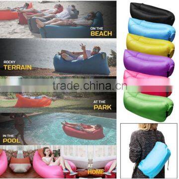 Wholesale Portable Fast Inflatable Air Bag Lounger Sofa Picnic Sleeping Bed