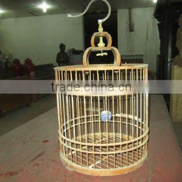 Chinese antique bamboo hanging birdcage