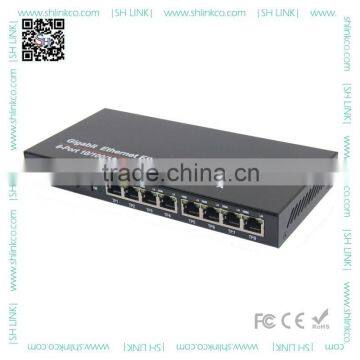 8 port 10/100/1000M simplex fiber gigabit switch