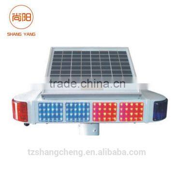 traffic safety blinking LED solar energy warning ligh