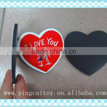 Licai25--heart type of fridge magnet, fridge magnet with writing board, promotiomal magnet