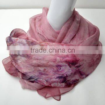 High Quality Lady's Custom Silk Shawl