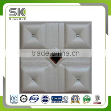 Haining Factory Price PU Leather Foam 3D Interior Wall Panels