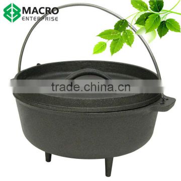 High quality, pre-seasoned heavy duty cast-iron Dutch oven