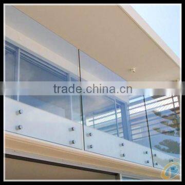 Frameless glass balcony railing