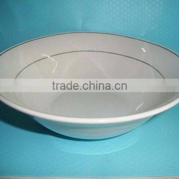 White porcelain soup bowl decorated with GGK design