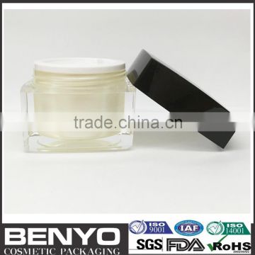 new design Benyo brand luxury acrylic jar for face cream beauty cosmetic pot jar