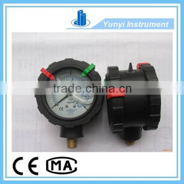 Double-sided PP diaphragm pressure gauge