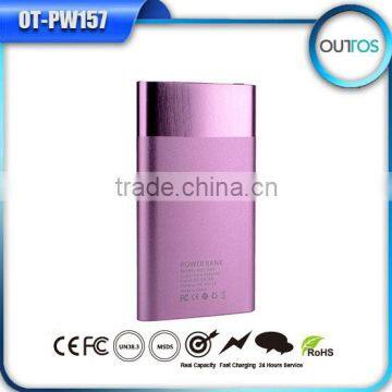 USB 6000 mAh smart external battery power bank with Lithium polymer