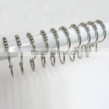 100% Metal Shower Curtain Hooks/304 Stainless Steel Curtain Hooks photo-3