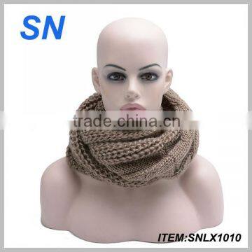 iceland wool cable knit infinity scarf for ladies