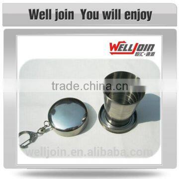 Collapsible stainless steel cup