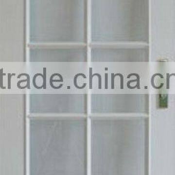 Wood Framing Glass Panel White Doors Design For Terrace DJ-S5954M