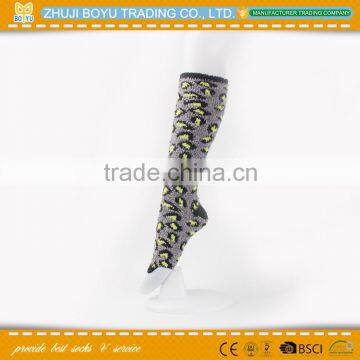 BY-161609 Ladies Girls Stripey Knee High Thick Striped Women Socks, Women's Fancy Design Knee High Socks,