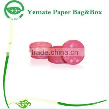 high quality custom made pink color printed cylinder candle paper box, candle paper tube packaging