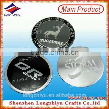 Embossed metal coin badge label steel material self adhesive label