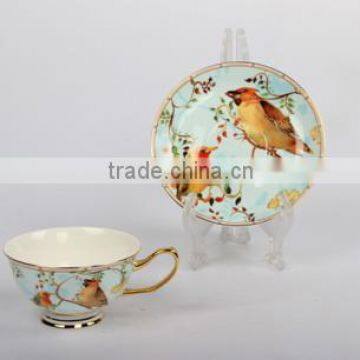 200ML Personalized Fine Bone China Porcelain Tea Coffee Cup and Saucer Sets photo-2