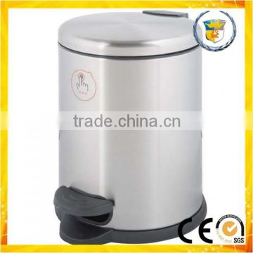 Creative home hotel kitchen large stainless steel foot trash can